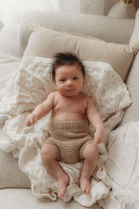 'Hunter' Classic Knit Alpaca Bloomers - All colours - Newborn (Made to order)