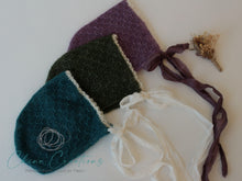Clearance - Mohair Silk Textured Lace Bonnet - Sitter (6-12m) - Teal