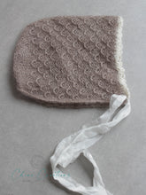 Clearance - Mohair Silk Textured Lace Bonnet - Sitter (6-12m) - Beige