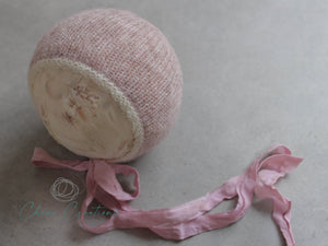Classic Knit Bonnet - Brushed Alpaca - Dusty Pink