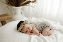 'Thora' Vintage Style Lace Romper - Feather - Newborn