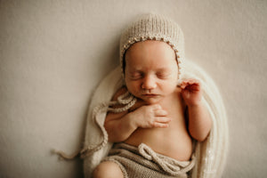 'Fremantle' Rustic Knit Alpaca Bloomers - Oatmeal - Newborn - Made to Order