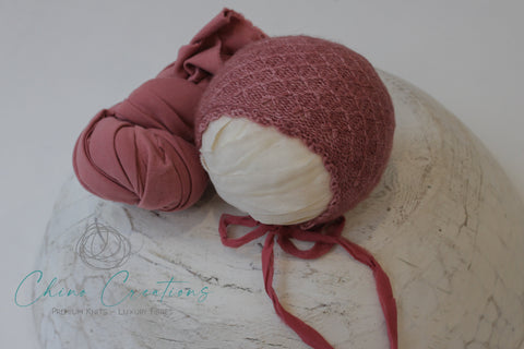 ‘Coolah’ Bonnet - Raspberry Sorbet - Newborn