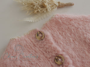 Vintage Knit Suri Alpaca Jumper - Pink - Newborn