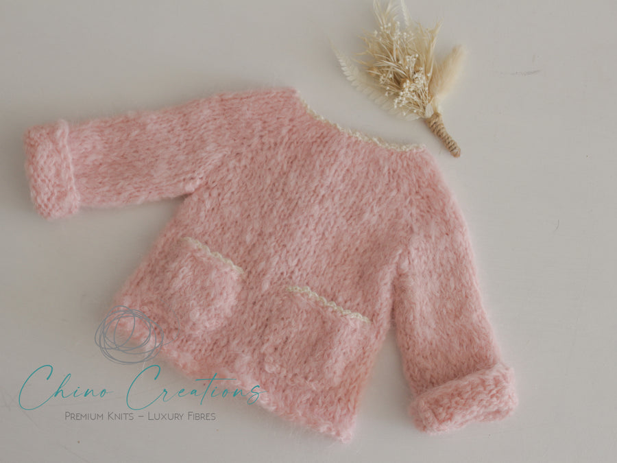 Vintage Knit Suri Alpaca Jumper - Pink - Newborn