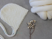 Textured Bonnet & Wrap Set - Newborn - Off White